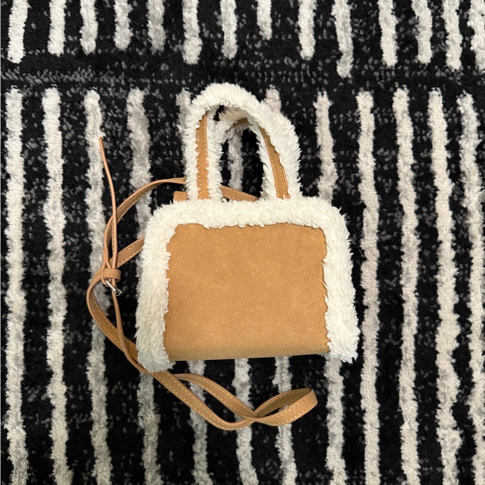 Tan and Cream Women's Crossbody